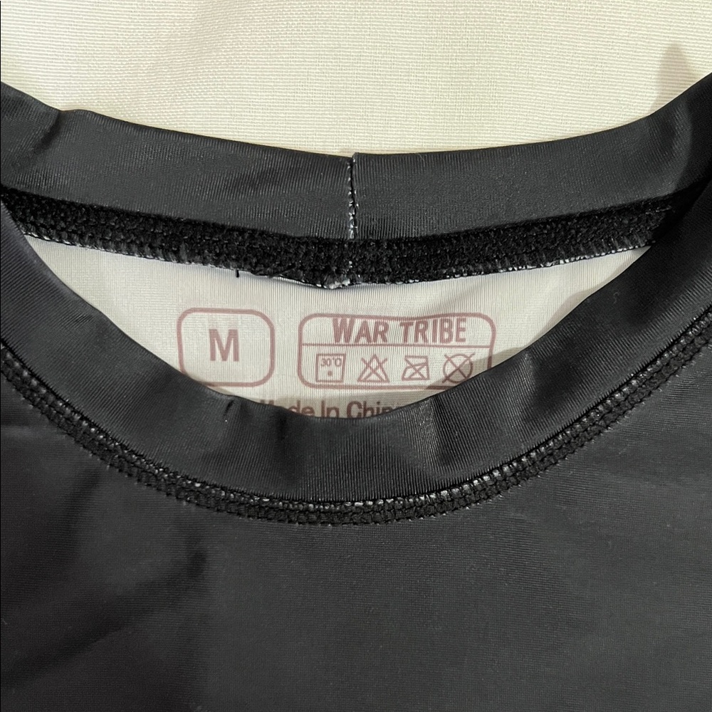 War Tribe Black Long-Sleeve Rash Guard - Picture 2 of 3